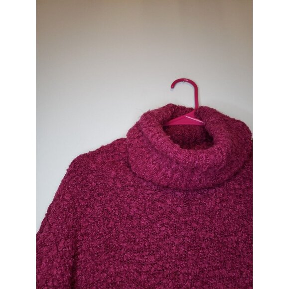 Vtg Sterling Harris Womens Sz M Sweater Long Sleeve Turtleneck Magenta Pullover - Picture 4 of 6